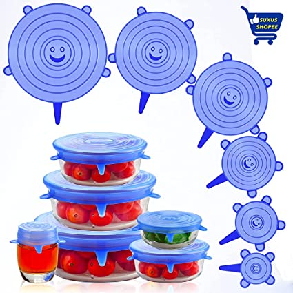 5 pcs Silicone Food Grade Reusable Storage Bags Heavy duty Thick