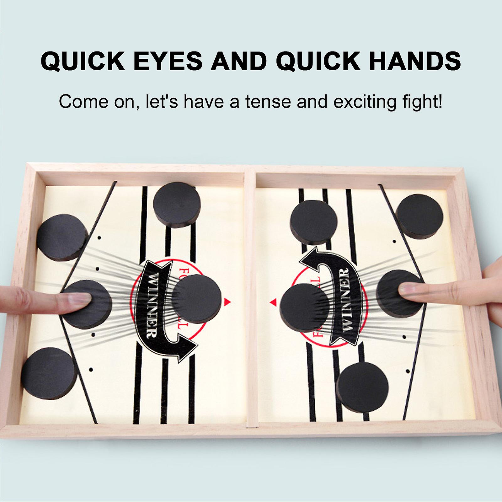 Sling Puck Foosball Winner Wooden Board Game with Fast Paced